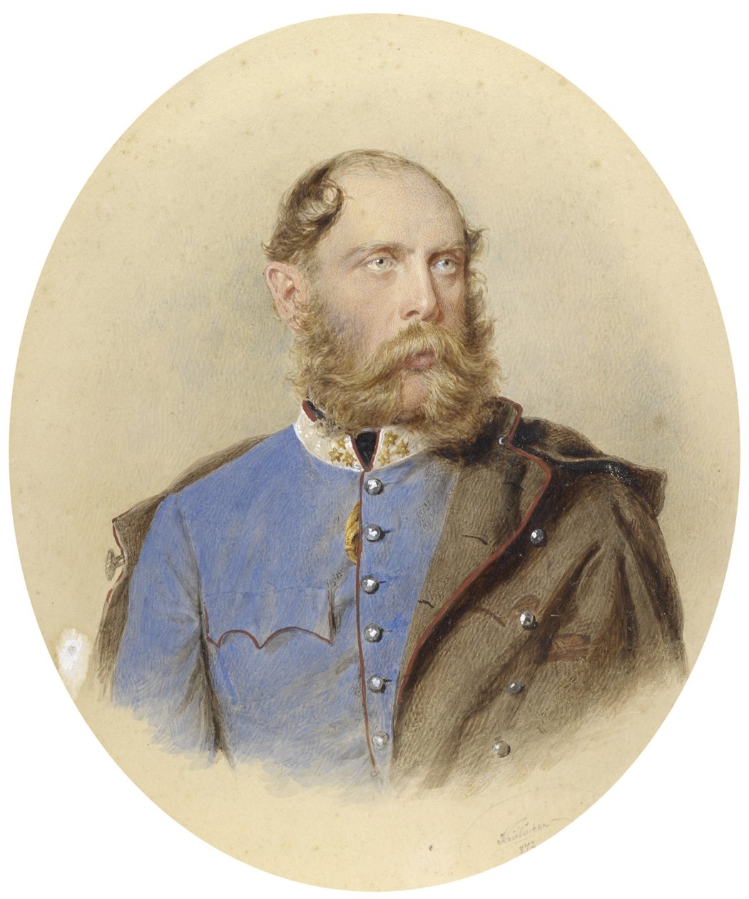Portrait of Archduke Carl Ludwig as Colonel of the Uhlan Regiment No. 7 by Josef Nikolaus Kriehuber