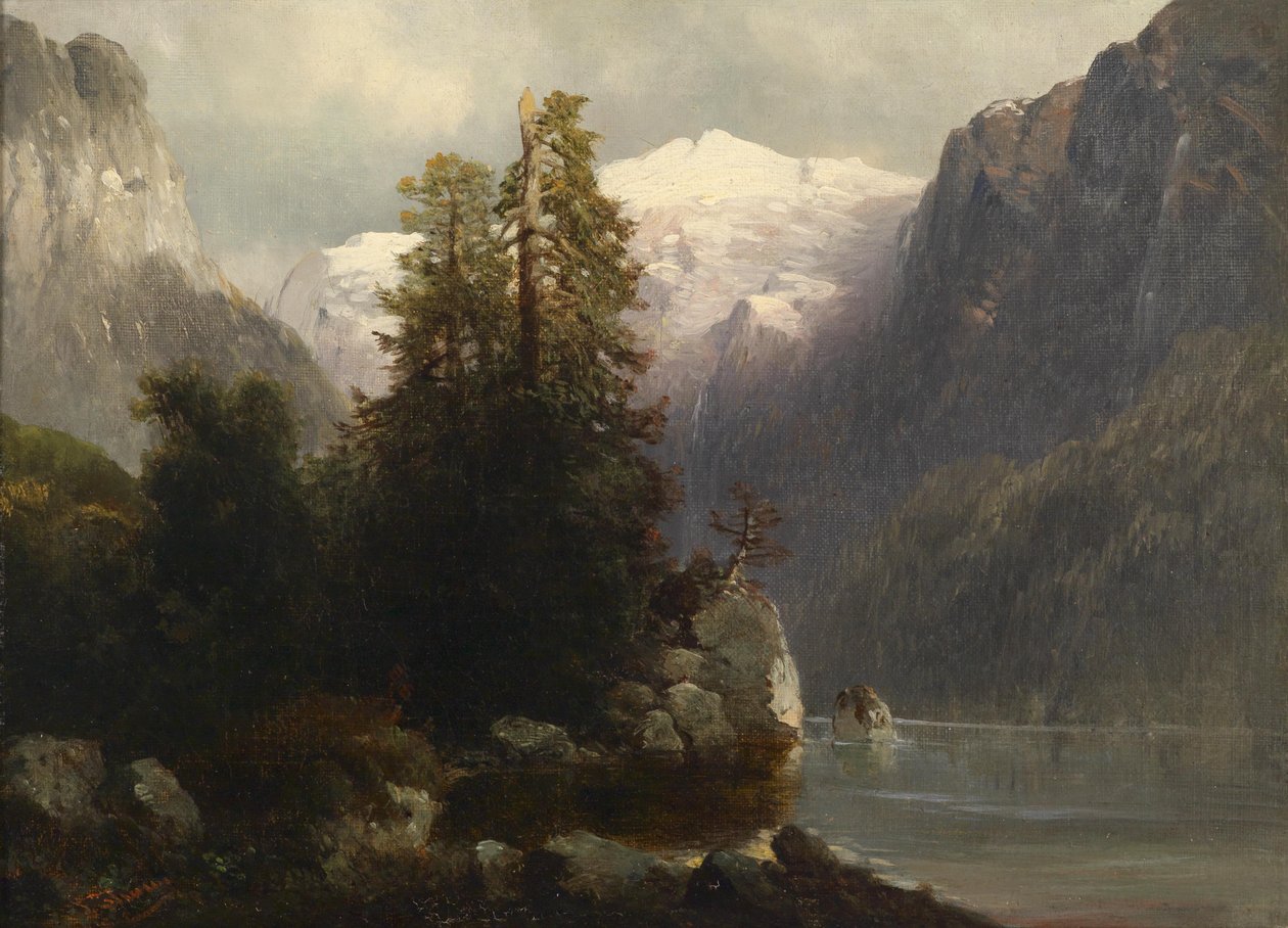View of Lake Gosau by Josef Thoma