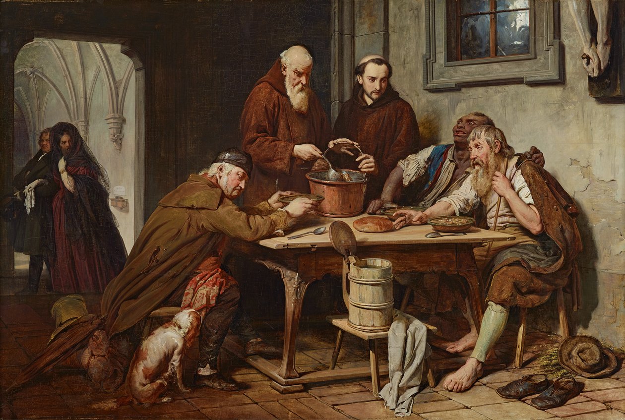 The Monastery Soup by Josef Danhauser