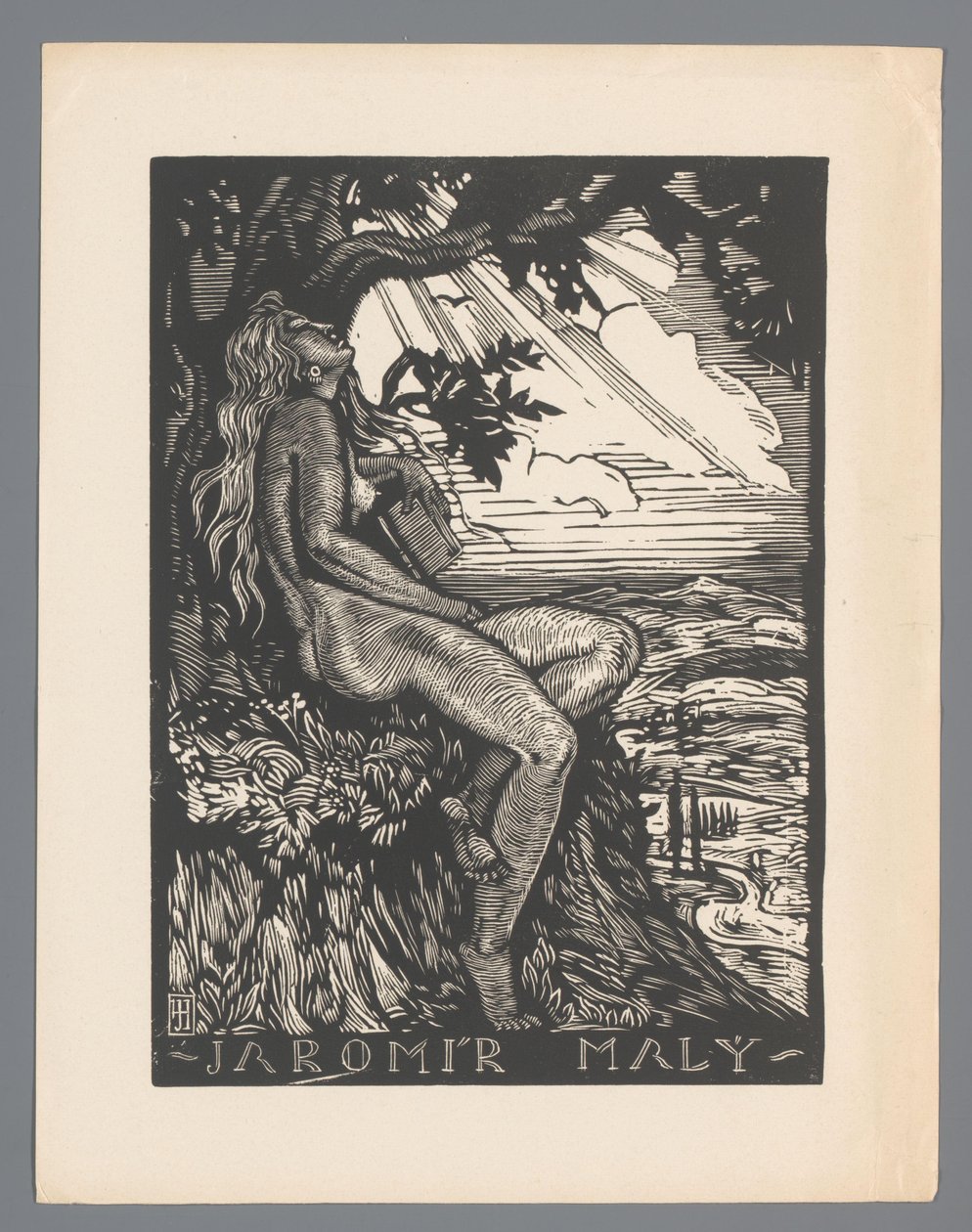 Ex Libris of Jaromír Malý by Josef Hodek