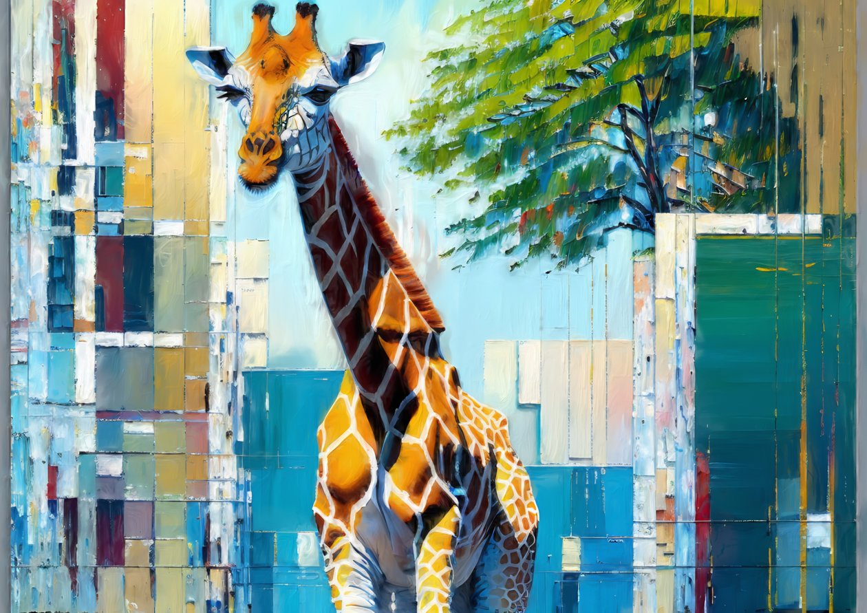 Giraffes 2 by Josef Johann Michel