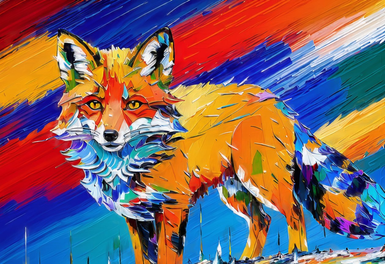 Animals Fox 1 by Josef Johann Michel