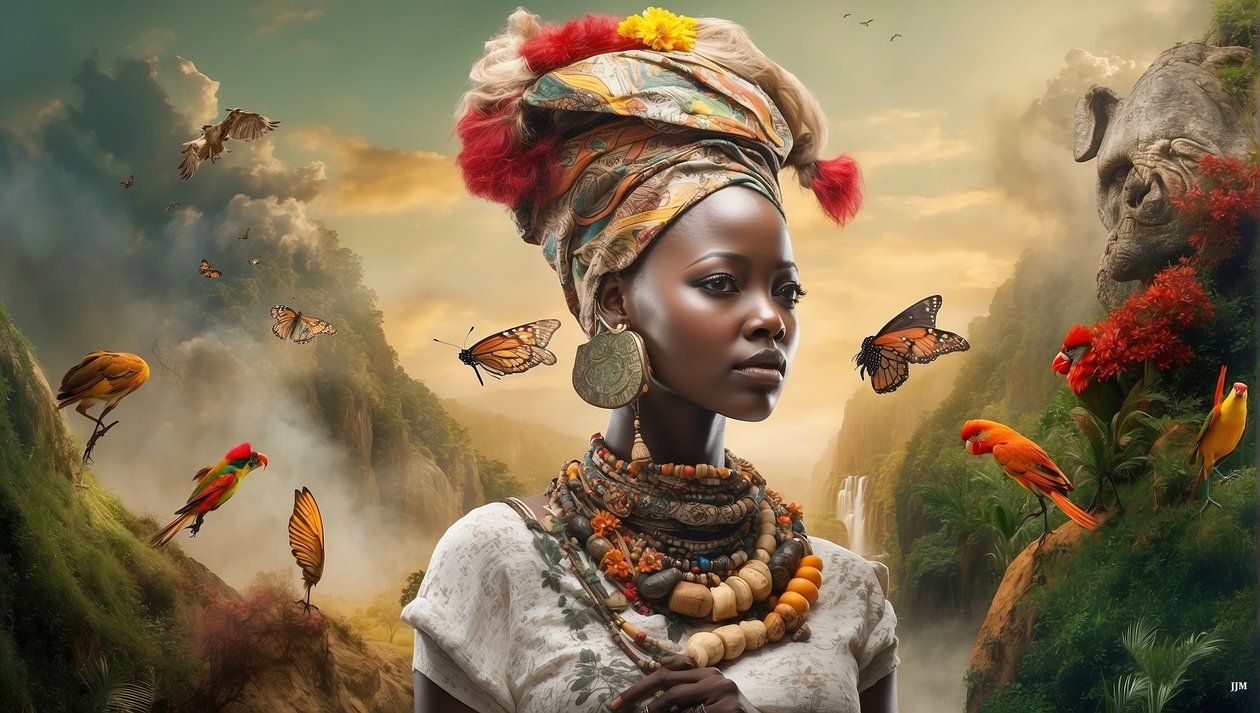 Dreamcore Dreamlike Scene Africa 01 by Josef Johann Michel