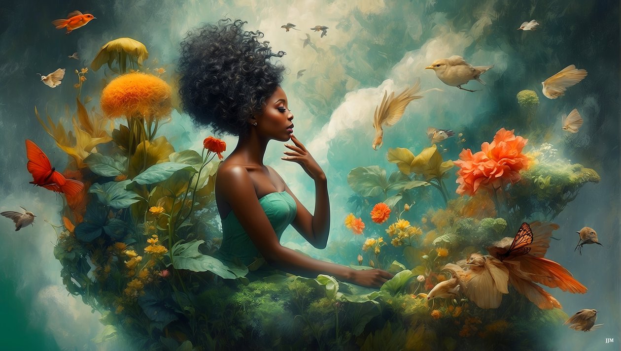 Dreamcore Dreamlike Scene Black 01 by Josef Johann Michel