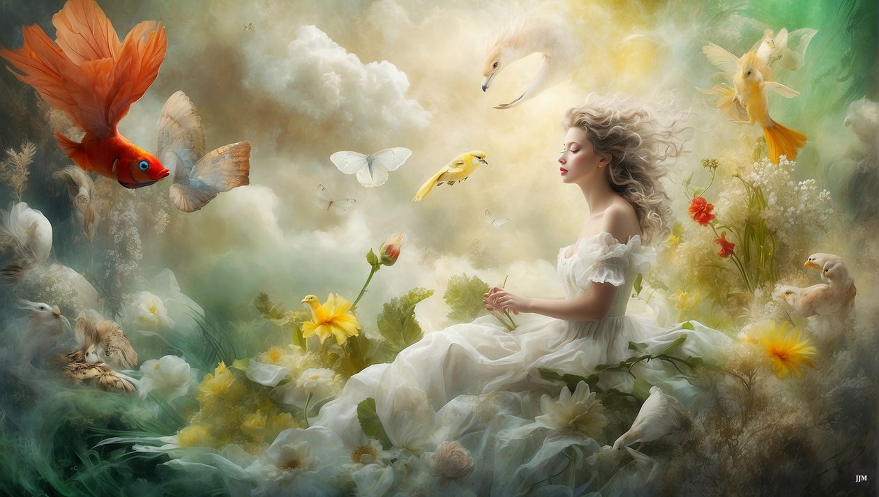 Dreamcore Dreamlike Scene White 02 by Josef Johann Michel