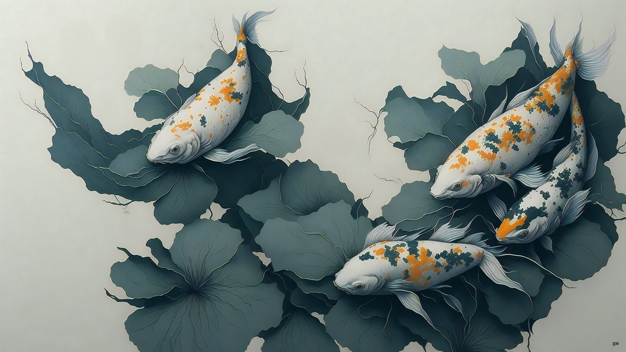 Koi Carp Fish 04 by Josef Johann Michel