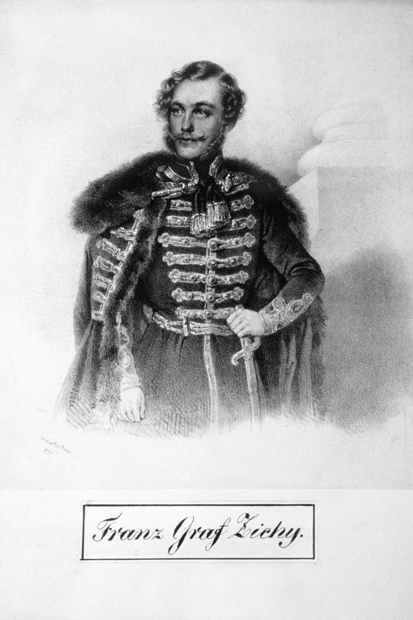 Franz Graf Zichy Lithograph by Josef Kriehuber