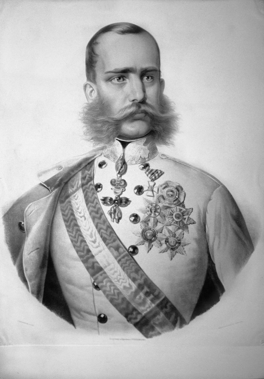 Franz Josef I Lithograph by Josef Kriehuber