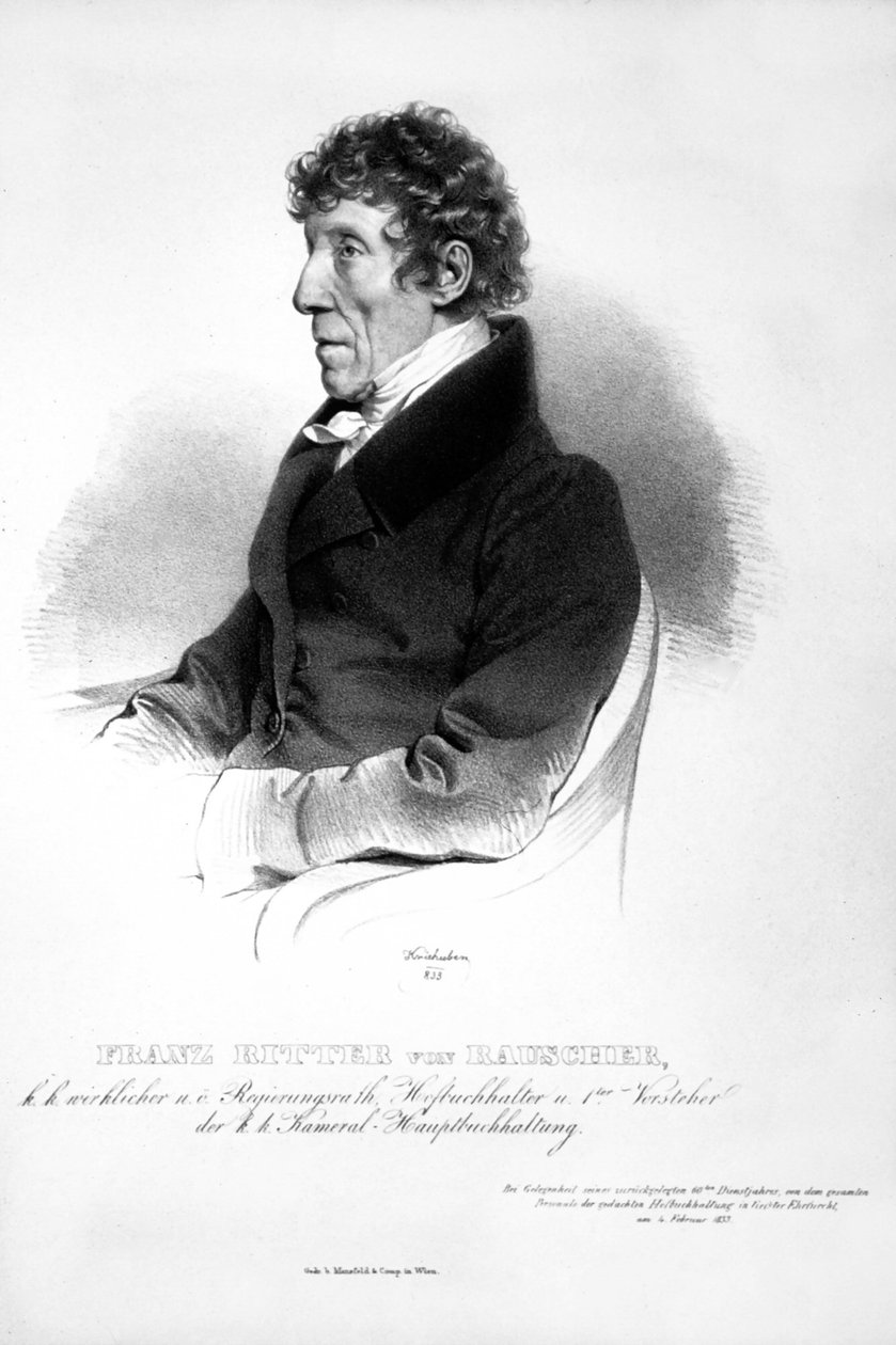 Franz Seraph Rauscher Lithograph by Josef Kriehuber