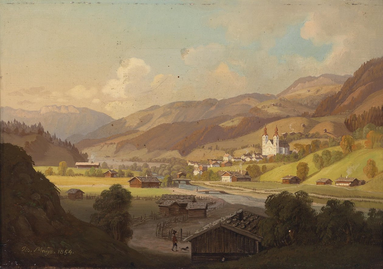 View of Maria Rain, Carinthia by Josef Mayr