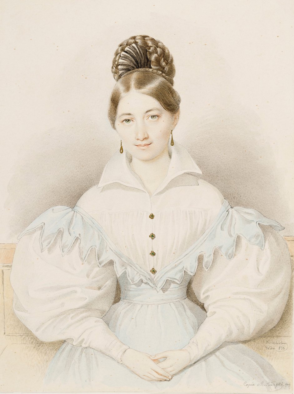 Portrait of Anna Plochl by Josef Nikolaus Kriehuber