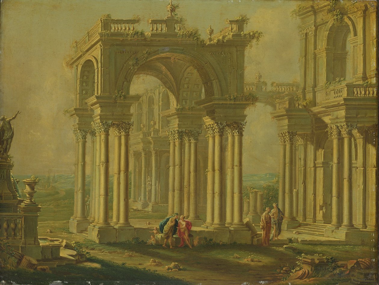 Landscape with Ruins by Josef Platzer