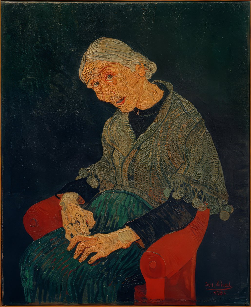 Old Parisian Woman by Josef Scharl