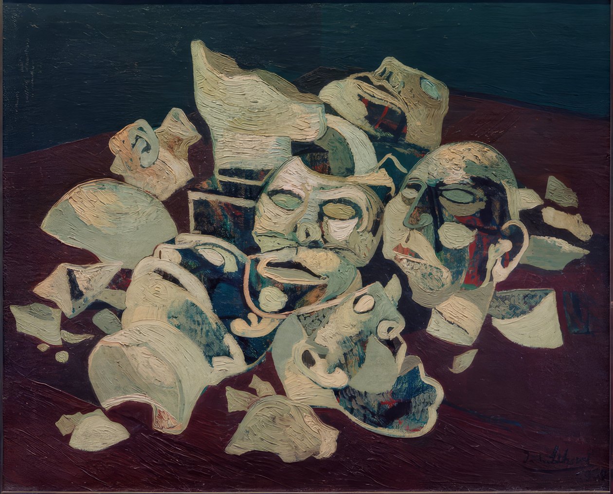 Shattered Busts by Josef Scharl