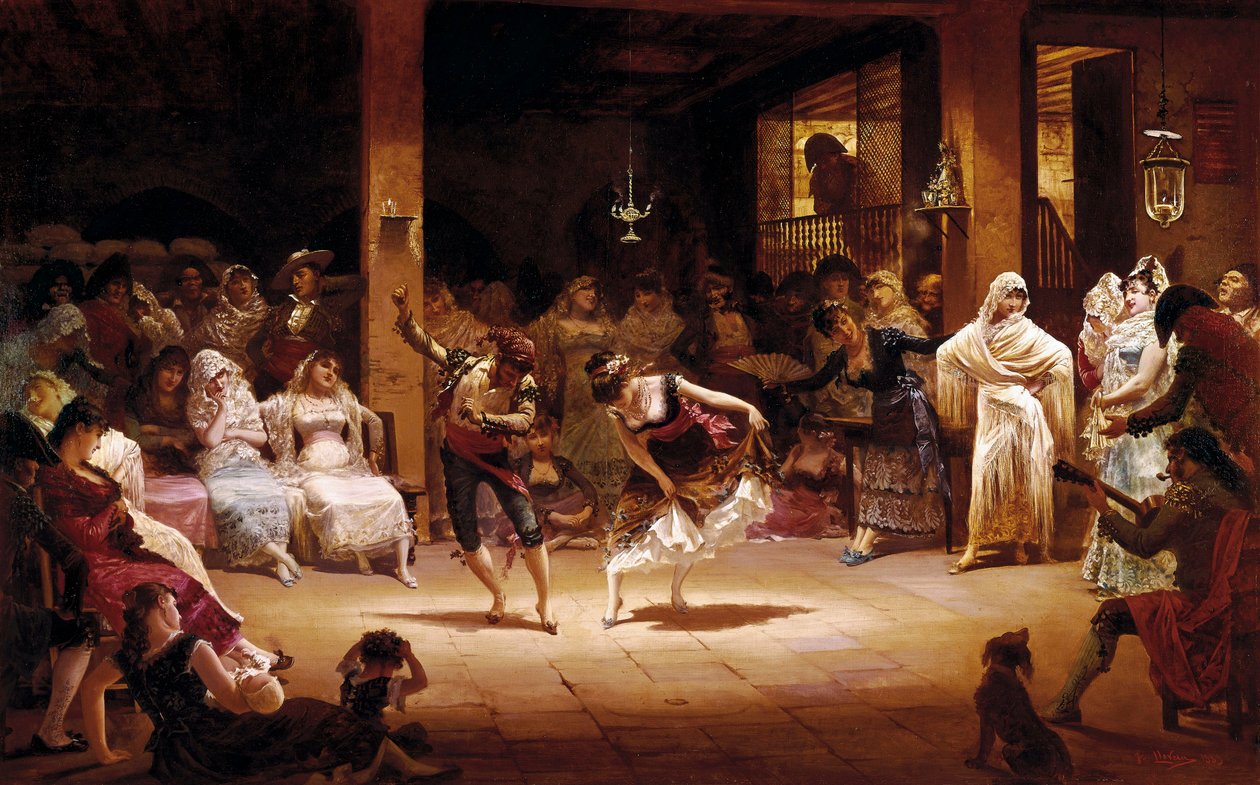 The Dance of the Oil Lamp by Josep Llovera Bofill