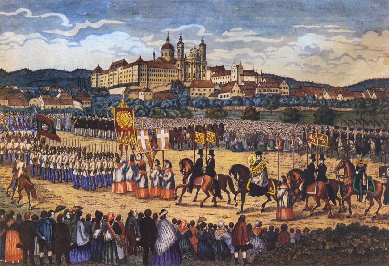 Holy Blood Procession in Altdorf-Weingarten, after 1865 by Joseph Bayer