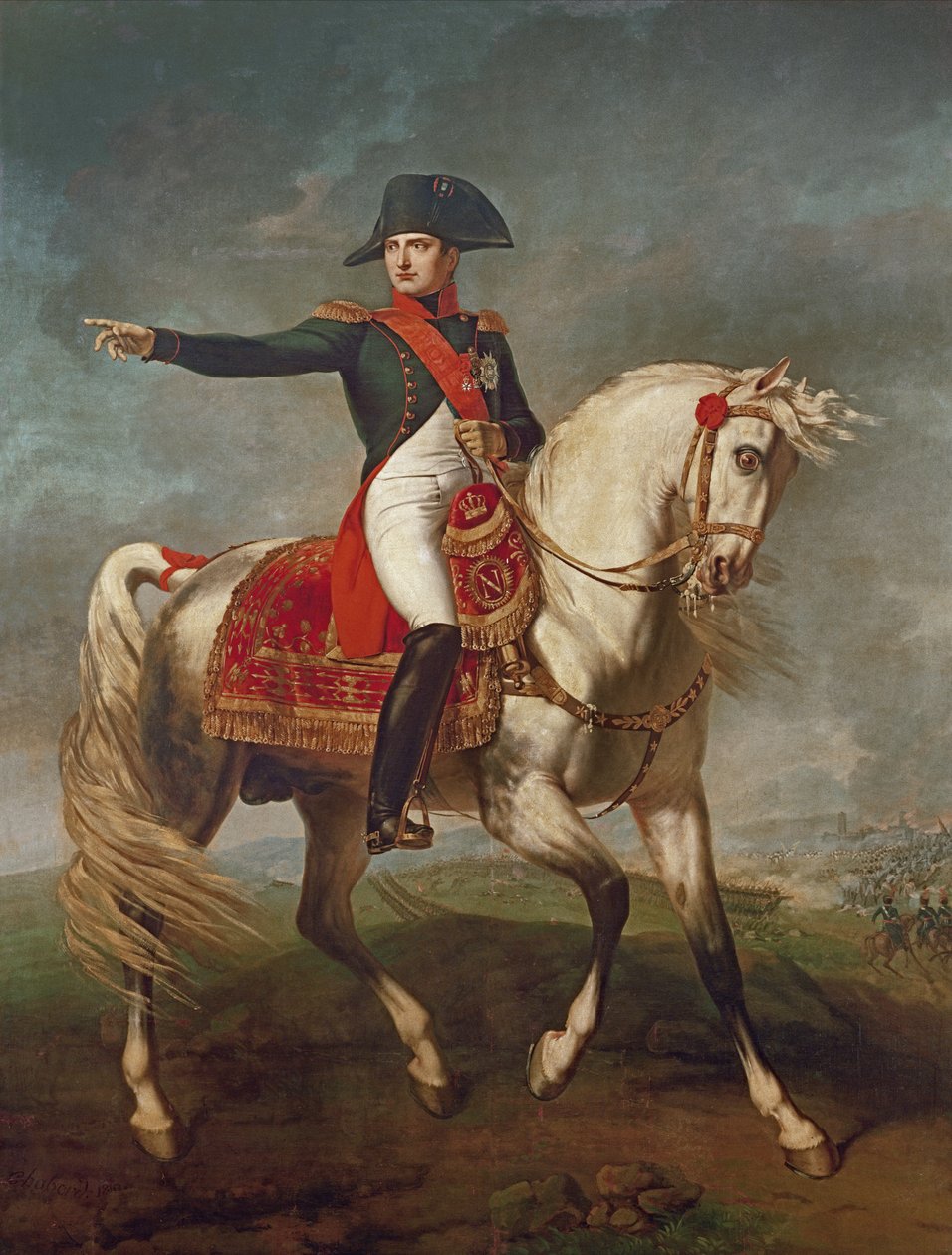 Equestrian Portrait of Napoleon I (1769-1821) 1810 by Joseph Chabord