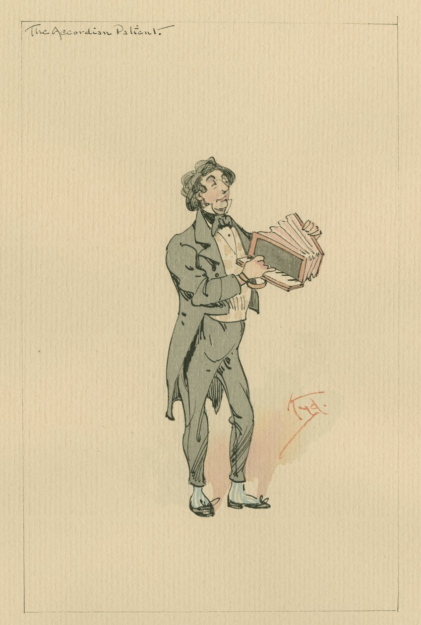 The Accordian Patient, c.1920s by Joseph Clayton Clarke