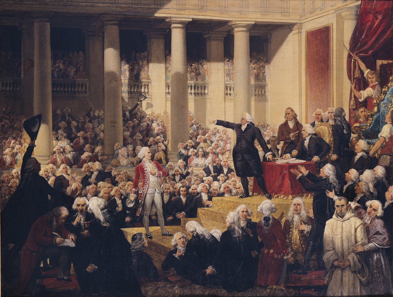 Mirabeau and Monsieur de Dreux-Breze at the Assemblee des Deputes, 23rd June 1789 by Joseph Desire Court