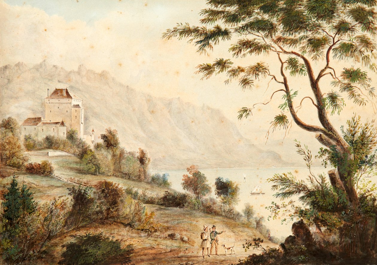 The Castle of Chatelard by Joseph Eugène Desvernois