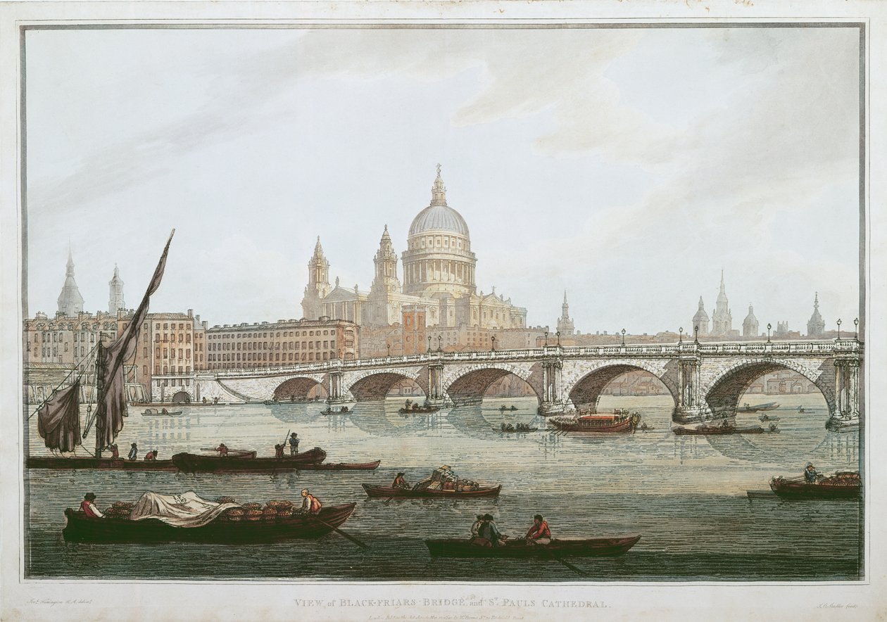 View of Blackfriars Bridge and St.Paul