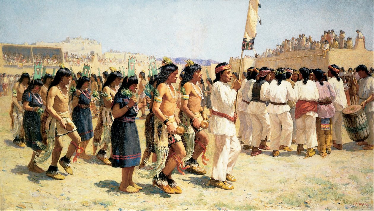 The Harvest Dance by Joseph Henry Sharp