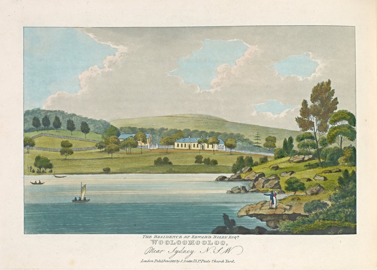 The Residence of Edward Riley Esquire, Wooloomooloo, Near Sydney N.S.W. by Joseph Lycett