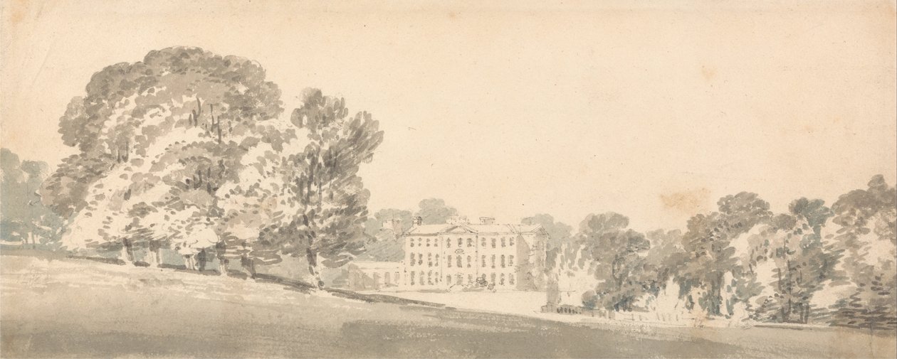 A Three Storied Georgian House in a Park by Joseph Mallord William Turner