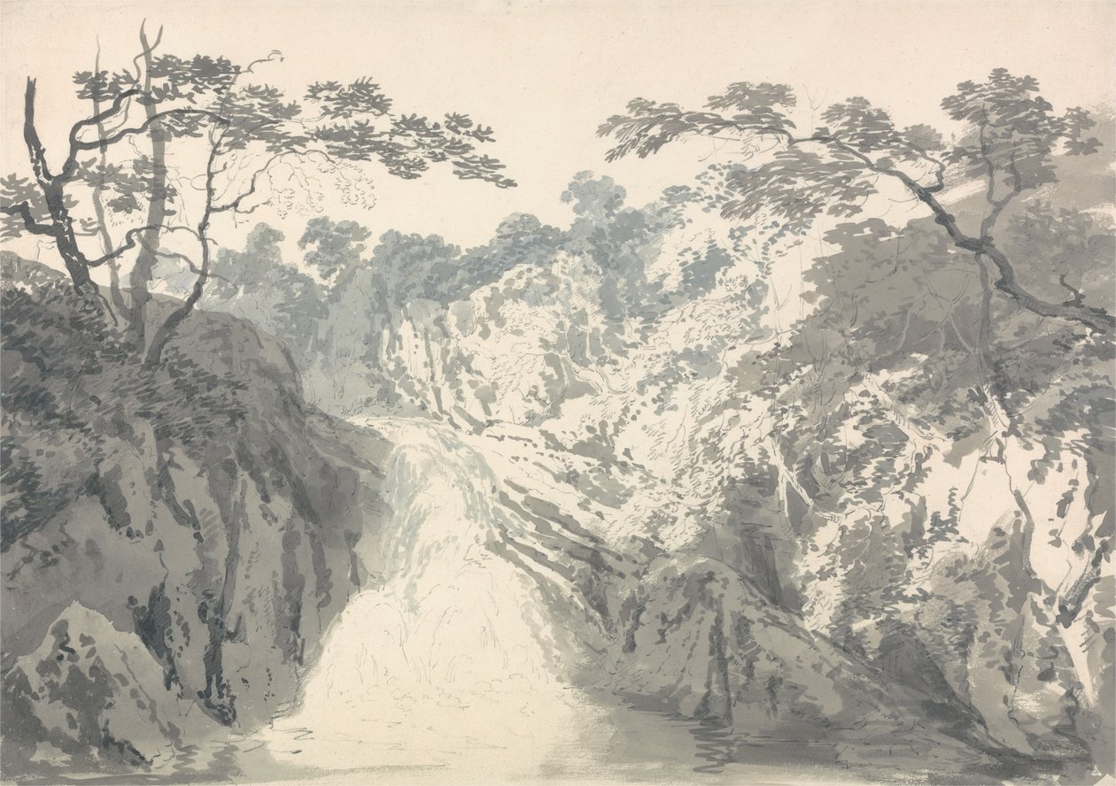 Landscape with Waterfall by Joseph Mallord William Turner