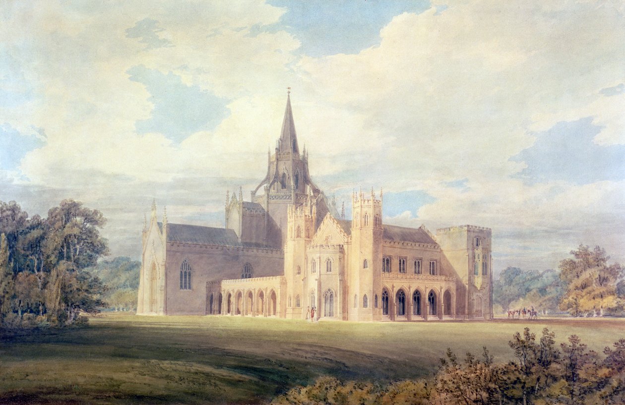 Perspective View of Fonthill Abbey from the South West, c.1799 by Joseph Mallord William Turner