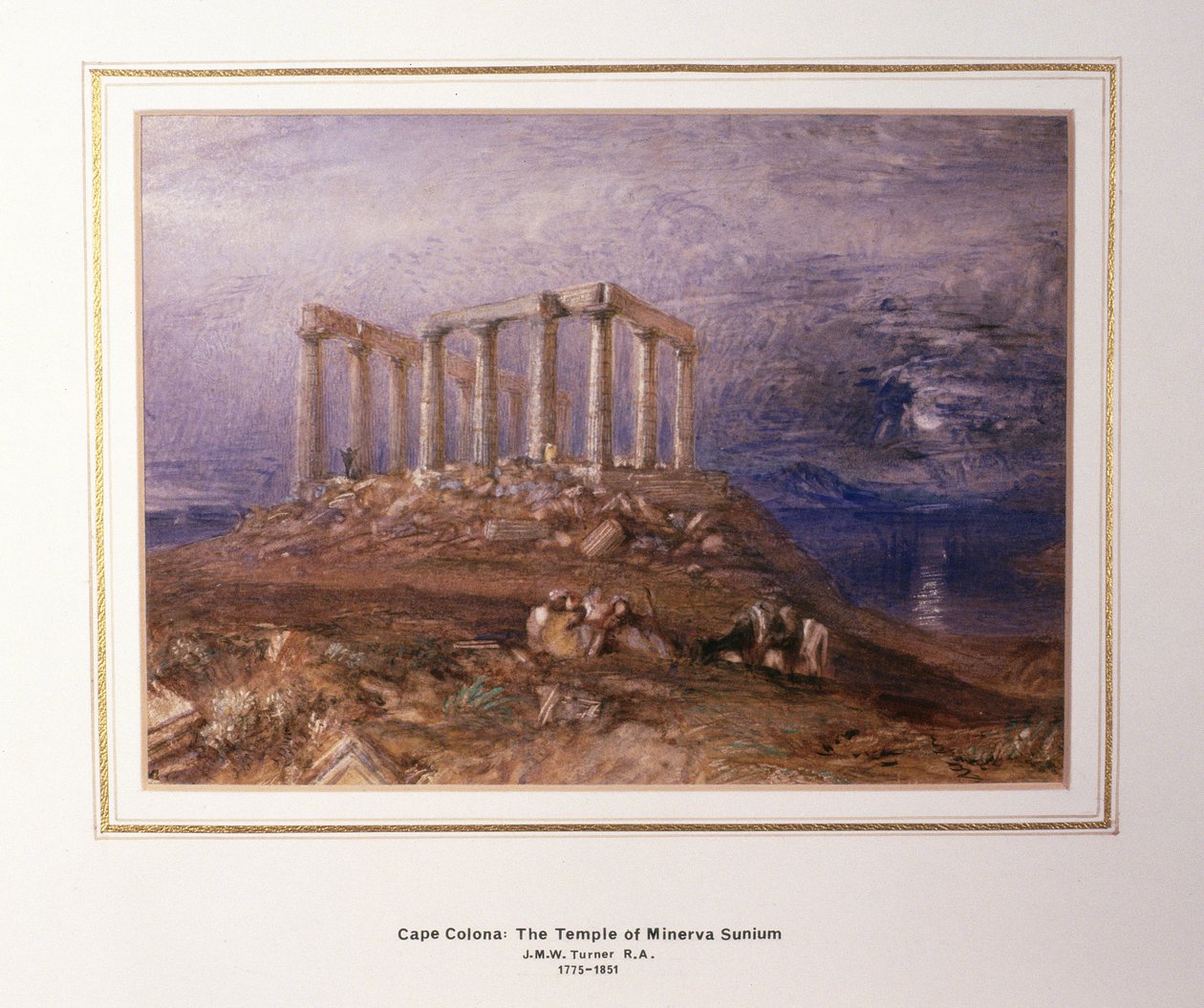 The Temple of Minerva at Sunium, Cape Colonna by Joseph Mallord William Turner