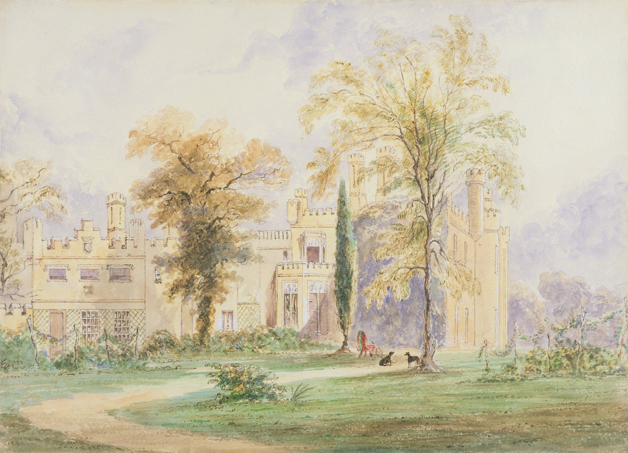 An Unidentified Gothic Mansion by Joseph Murray Ince