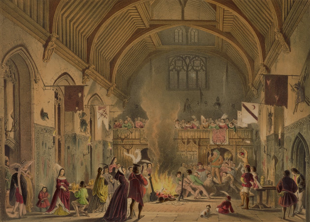 Banquet in the Baronial Hall, Penshurst Place, Kent, from 