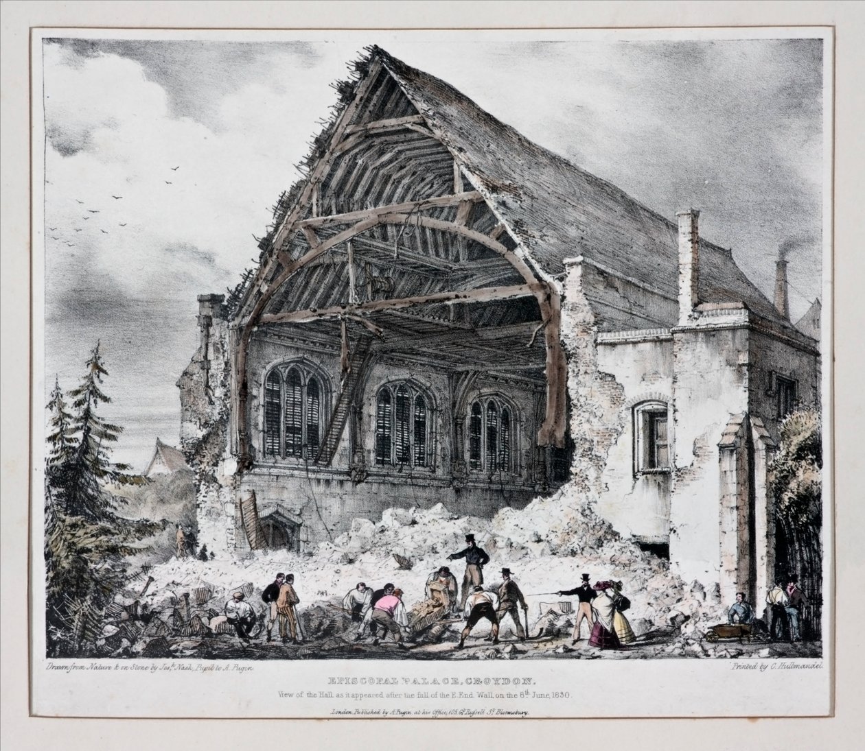 Episcopal Palace, Croydon, c.1830 by Joseph Nash