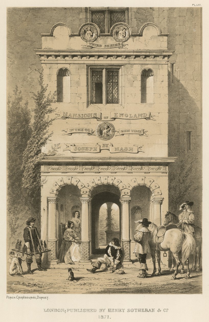 Porch, Cranbourne, Dorset by Joseph Nash