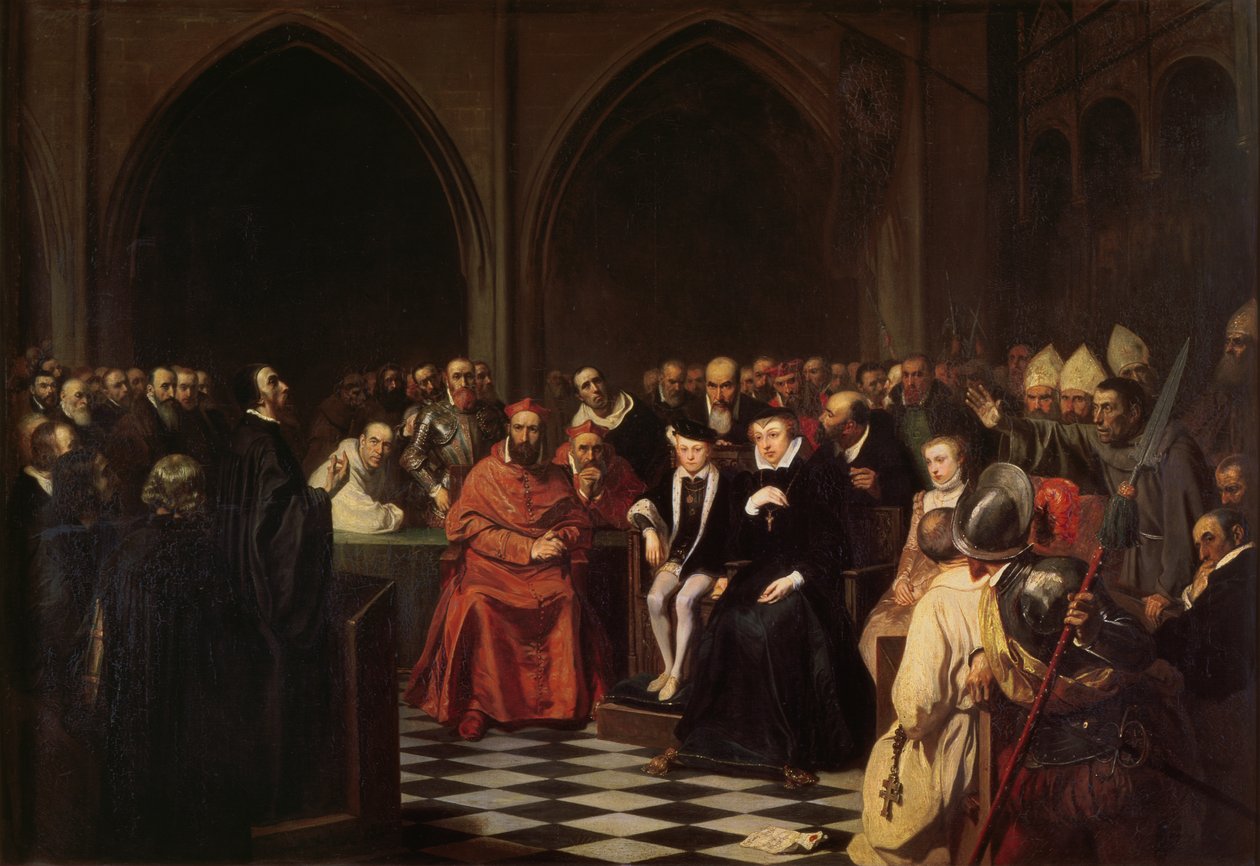 The Colloquy of Poissy in 1561, 1840 by Joseph Nicolas Robert Fleury