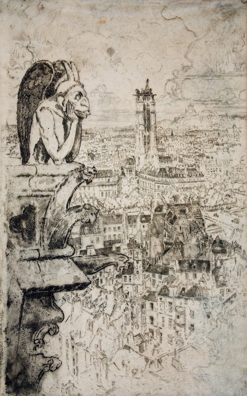 Paris from Notre-Dame by Joseph Pennell