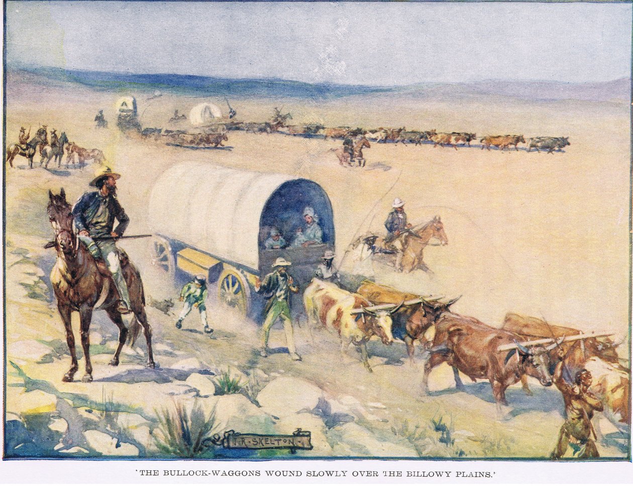 The Bullock Wagons Wound Slowly Over the Billowy Plains by Joseph Ratcliffe Skelton