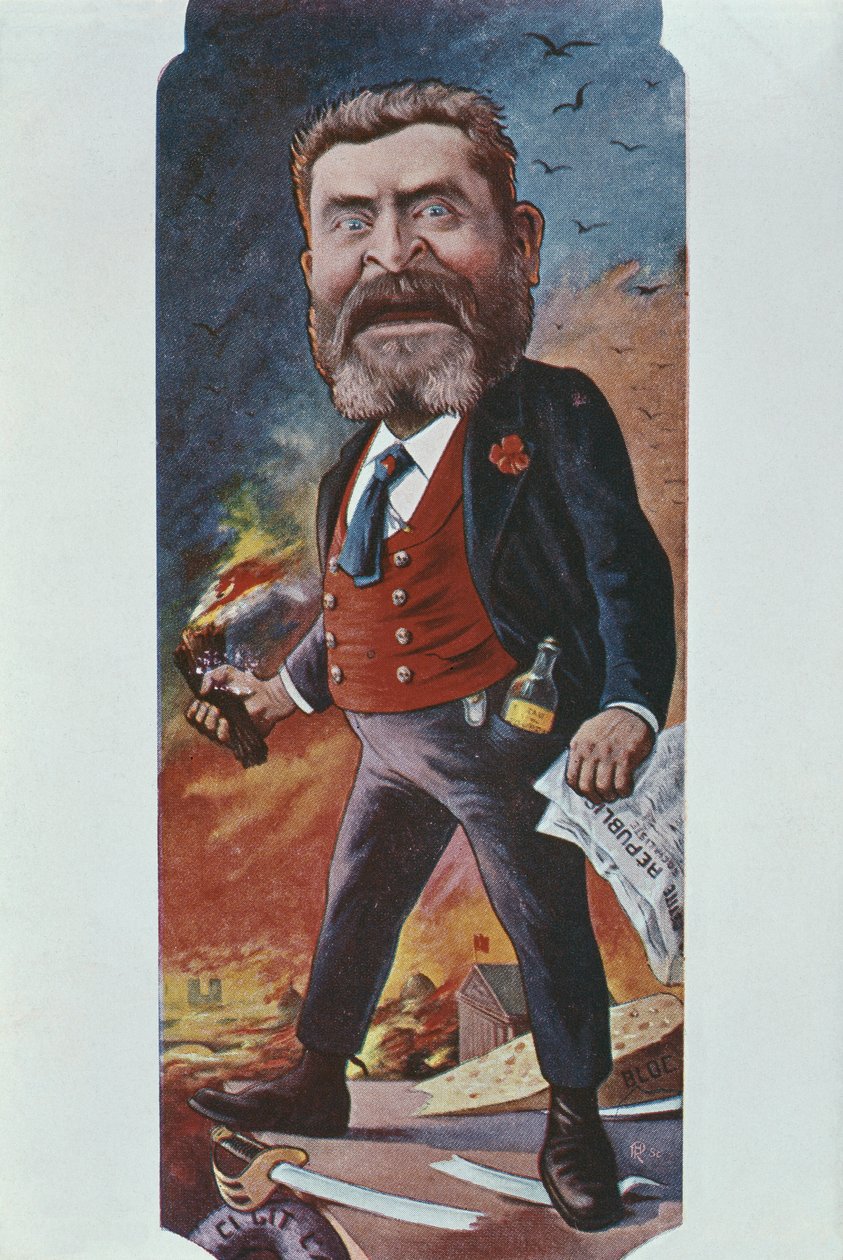 Caricature of Jean Jaures by Joseph Sirat