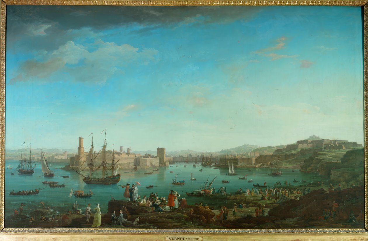The Entrance to the Port of Marseille by Claude Joseph Vernet