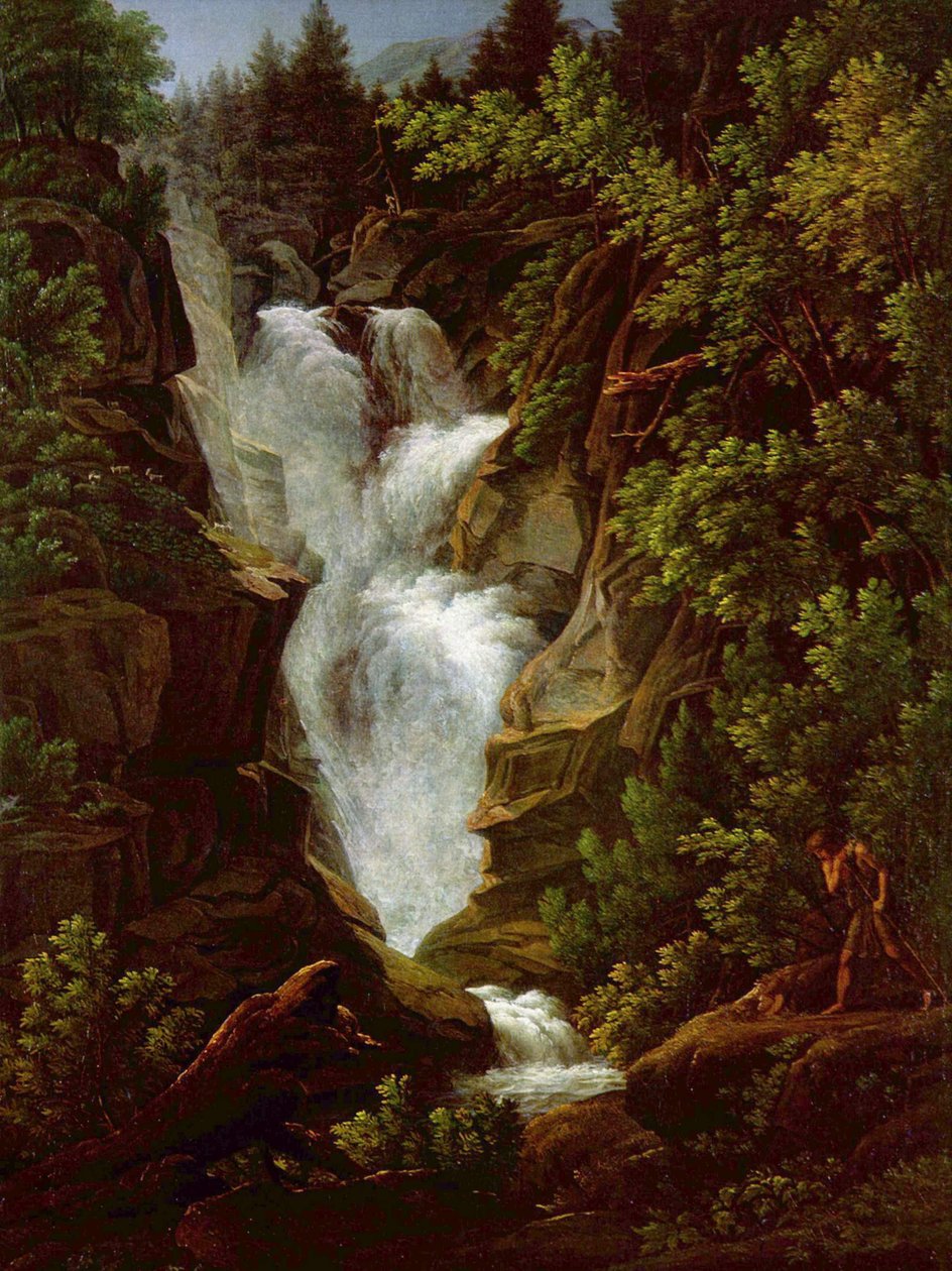 Waterfall in the Bern Highlands by Joseph Anton Koch