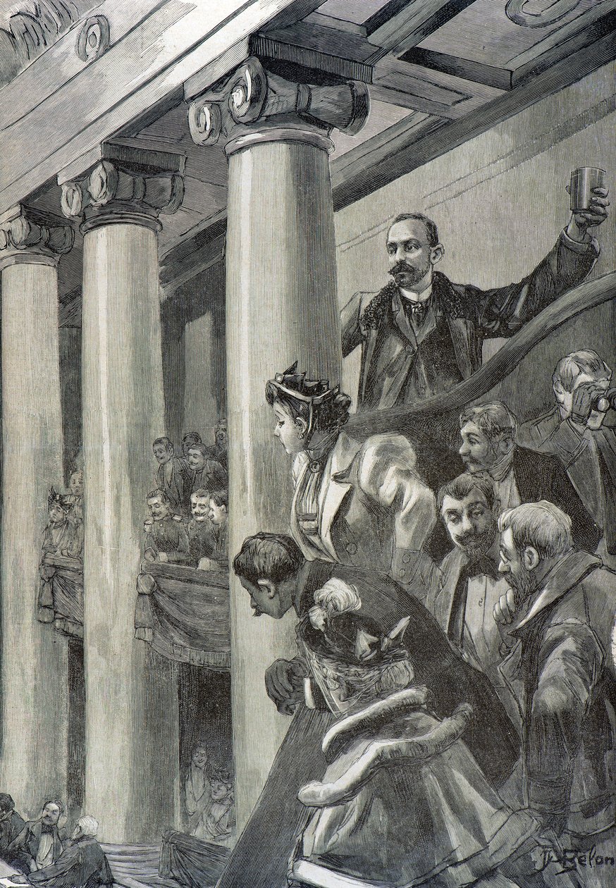 Anarchist Auguste Vaillant Throws His Bomb by Joseph Belon