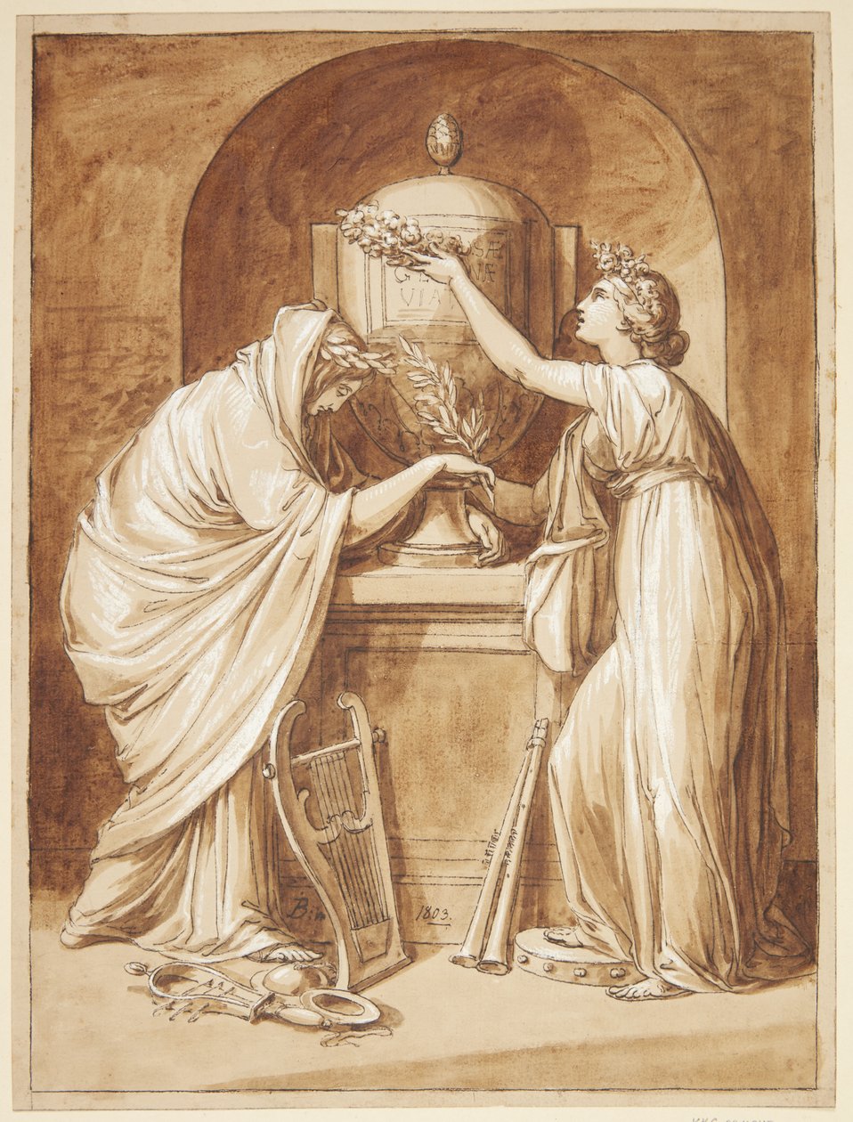 Allegorical Drawing by Joseph Bergler