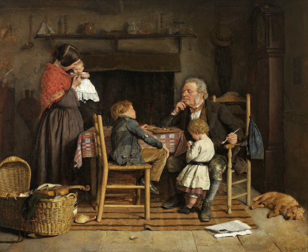 The Draughts Players by Joseph Clark