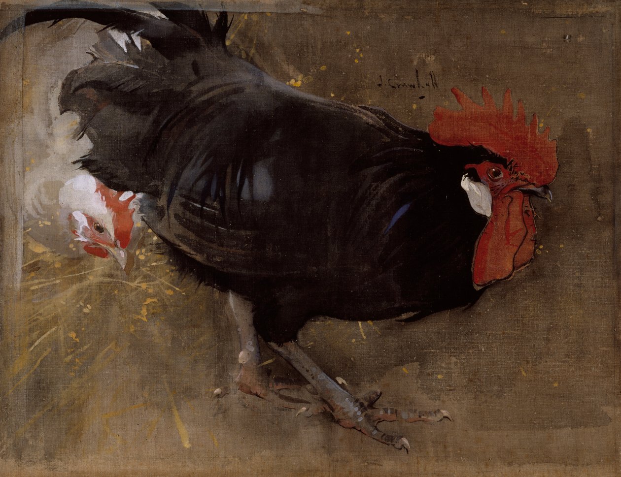 The Black Cock by Joseph Crawhall