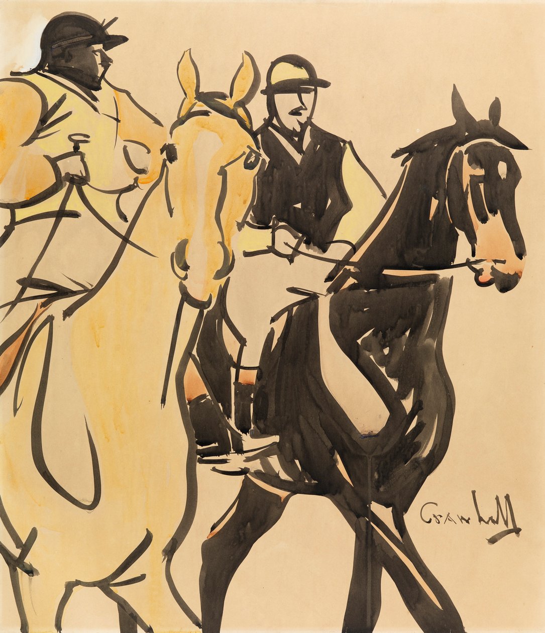 Two Gentleman Riders by Joseph Crawhall