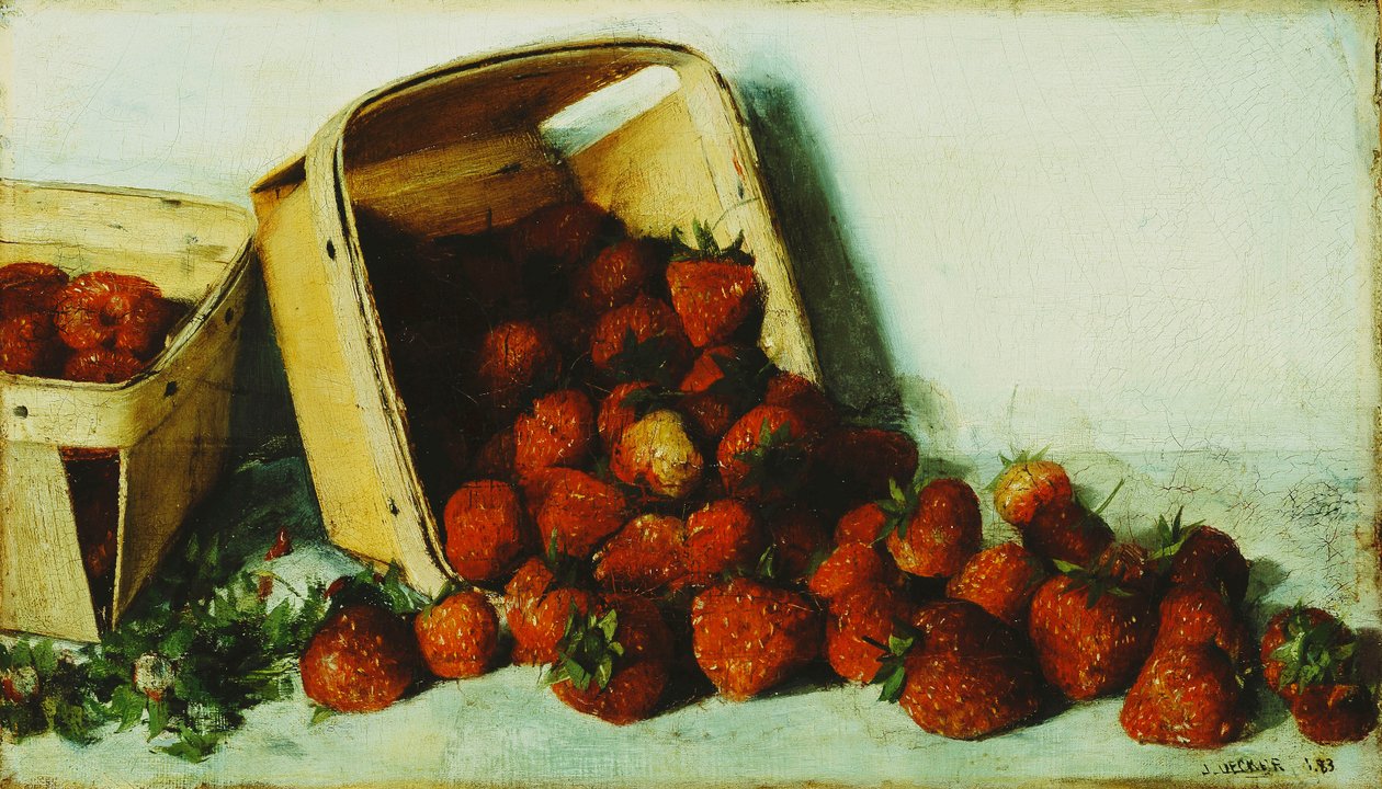 Basket of Strawberries by Joseph Decker