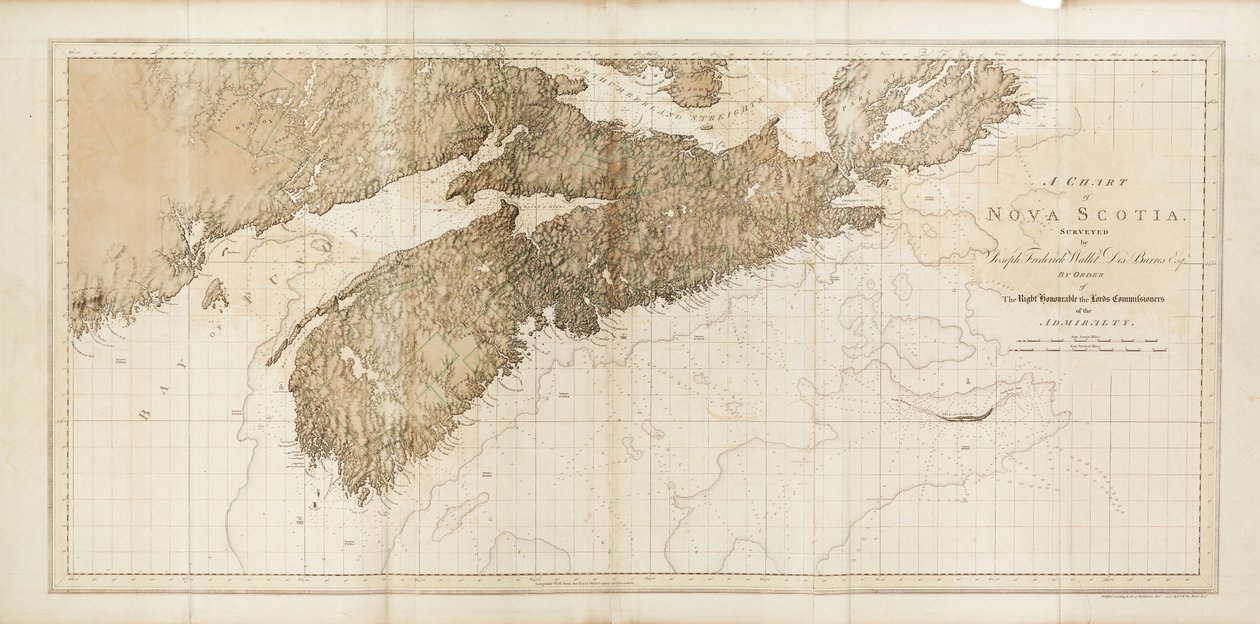 A Chart of Nova Scotia by Joseph Frederick Wallet DesBarres