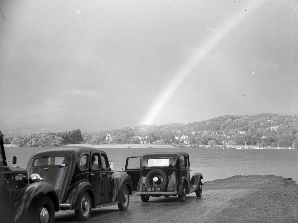 Cars parked at Loughrigg Tarn by Joseph Hardman