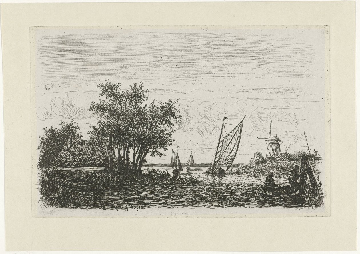 Boats on a Lake by Joseph Hartogensis